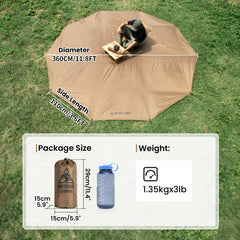 ONETIGRIS Rock Fortress footprint 5000mm waterproof rating for weather-ready protection
