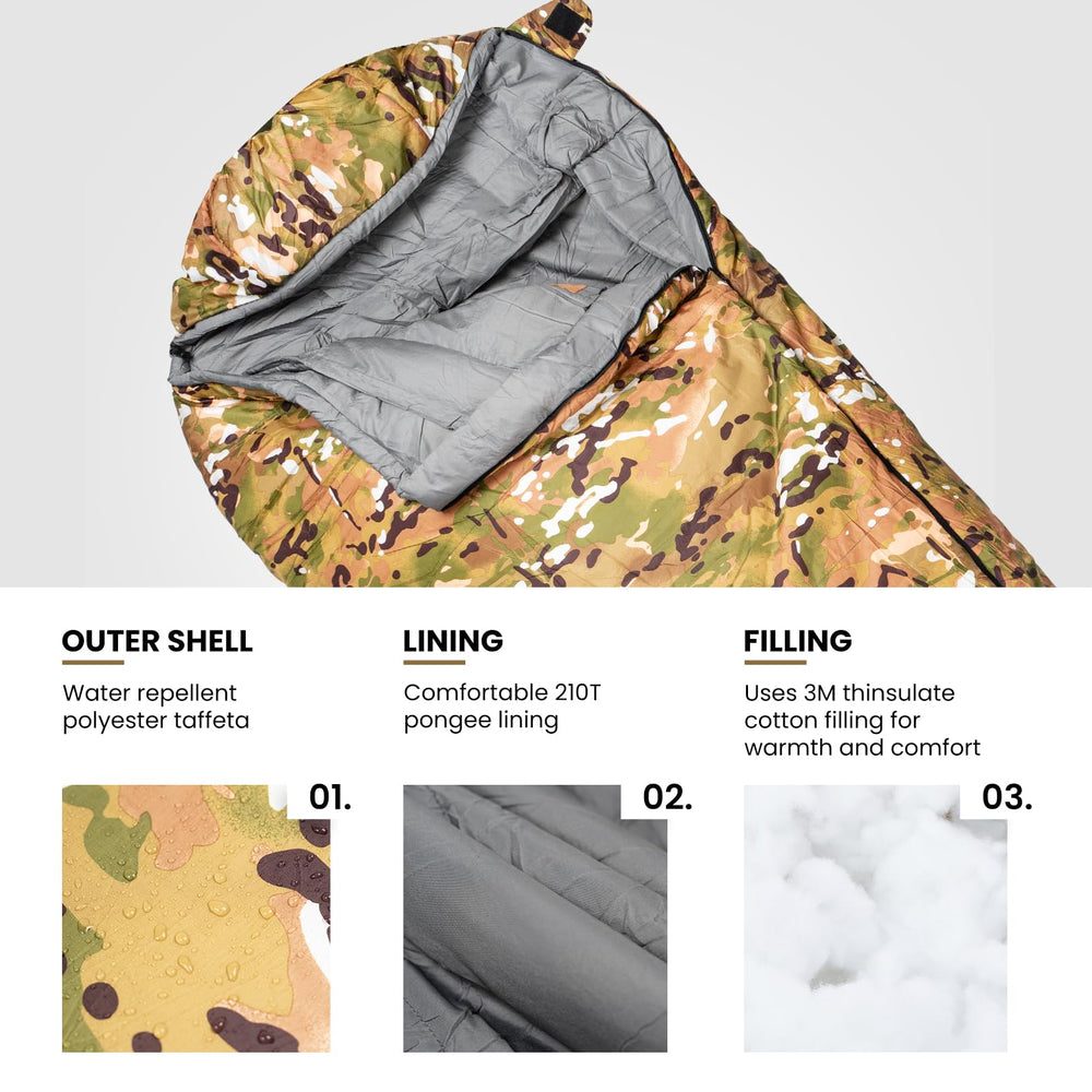 OneTigris sleeping bag packed size demonstrates compact carry.