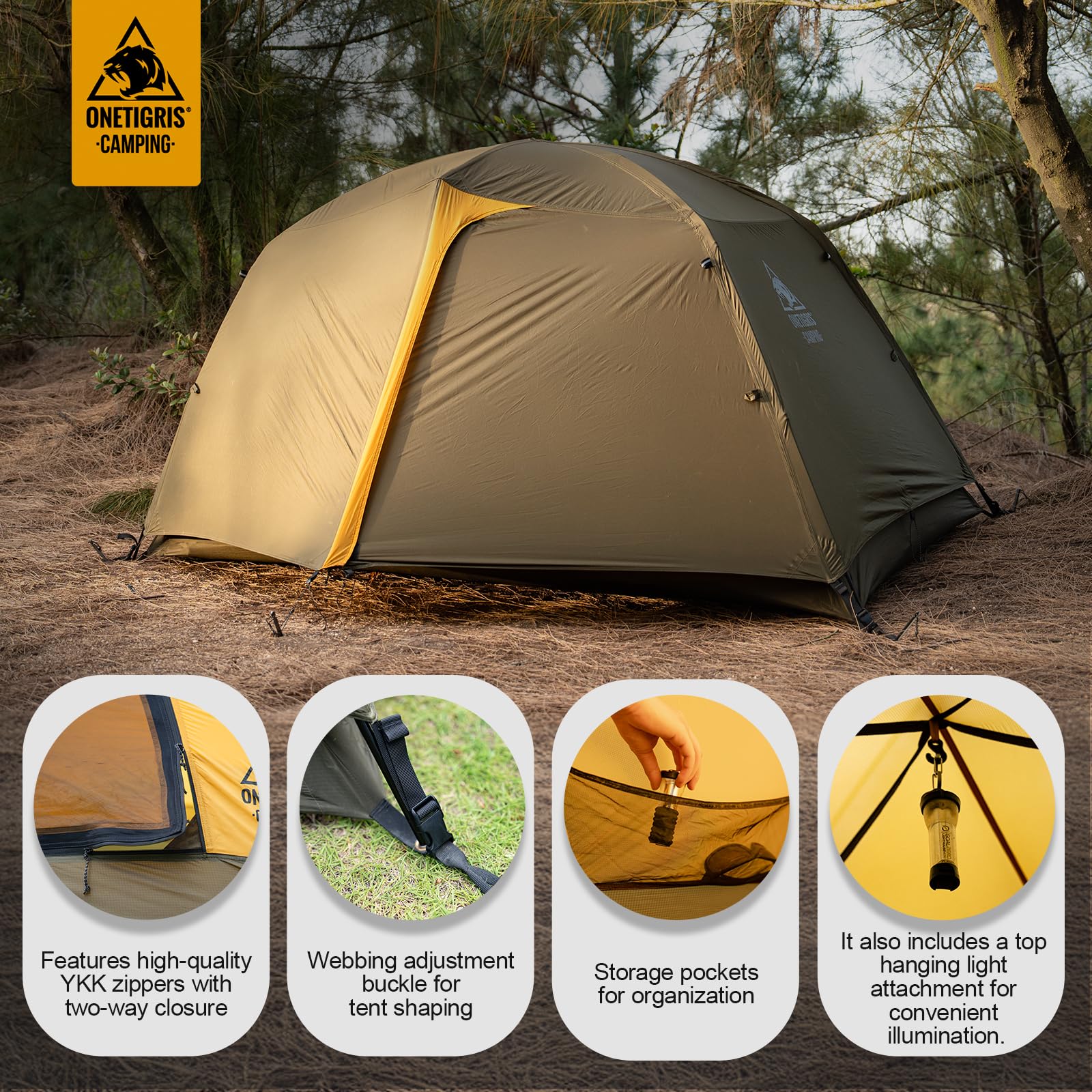 OneTigris Stella compact package size aids backpacking and travel.