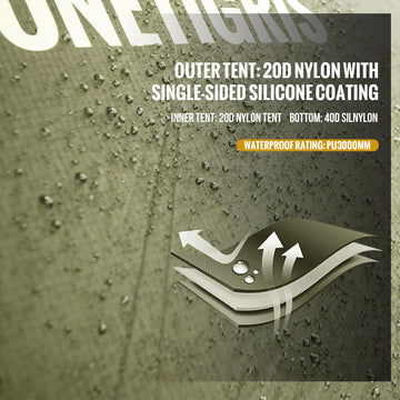 OneTigris Stella lightweight tent suitable for two-person trips.