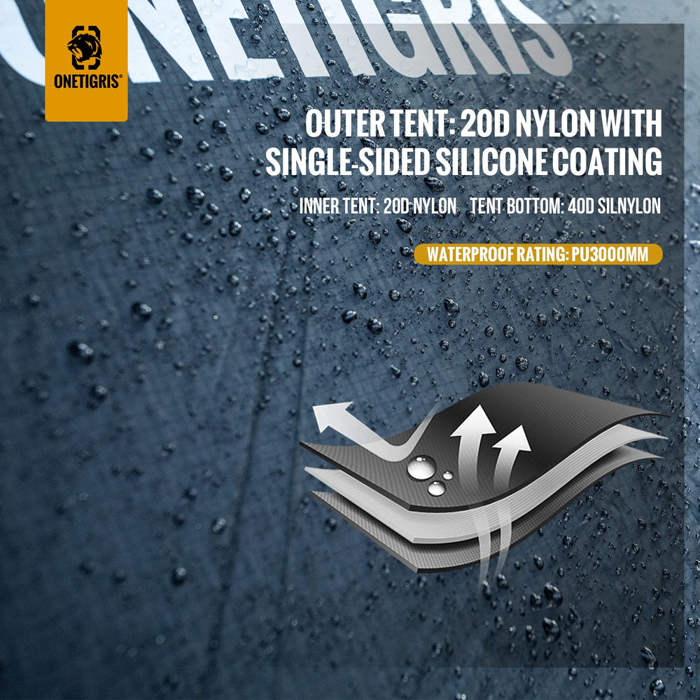 OneTigris Stella 3000mm waterproof rating ready for rain conditions