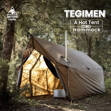 OneTigris Tegimen side stove jack supports versatile stove piping.
