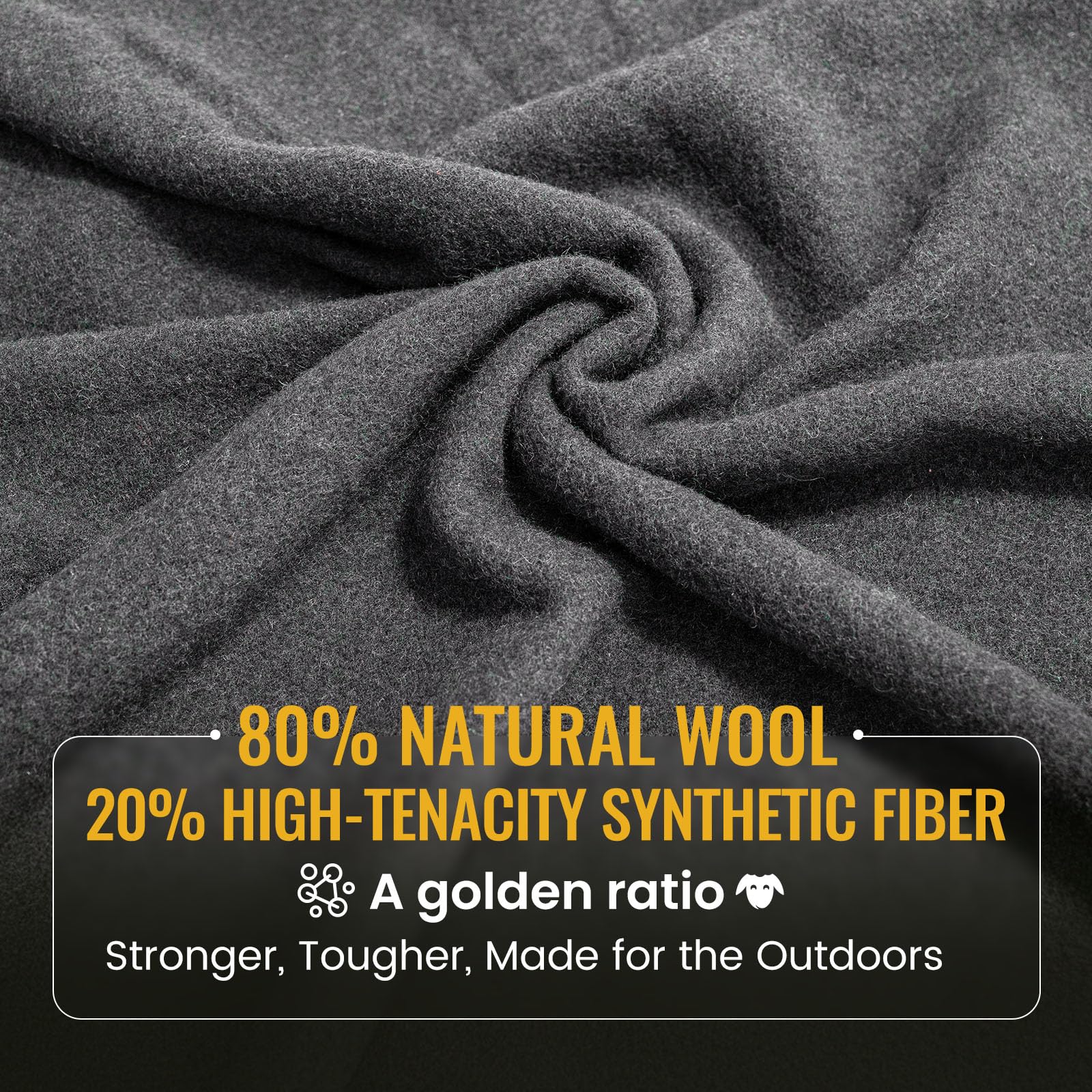 ONETIGRIS wool blanket at outdoor concert provides cozy warmth.