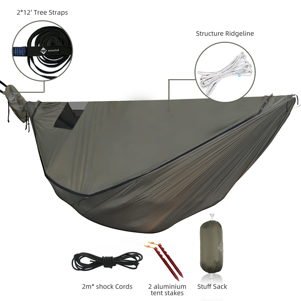 Onewind Airstream Hammock no-see-um mesh keeps small bugs at bay