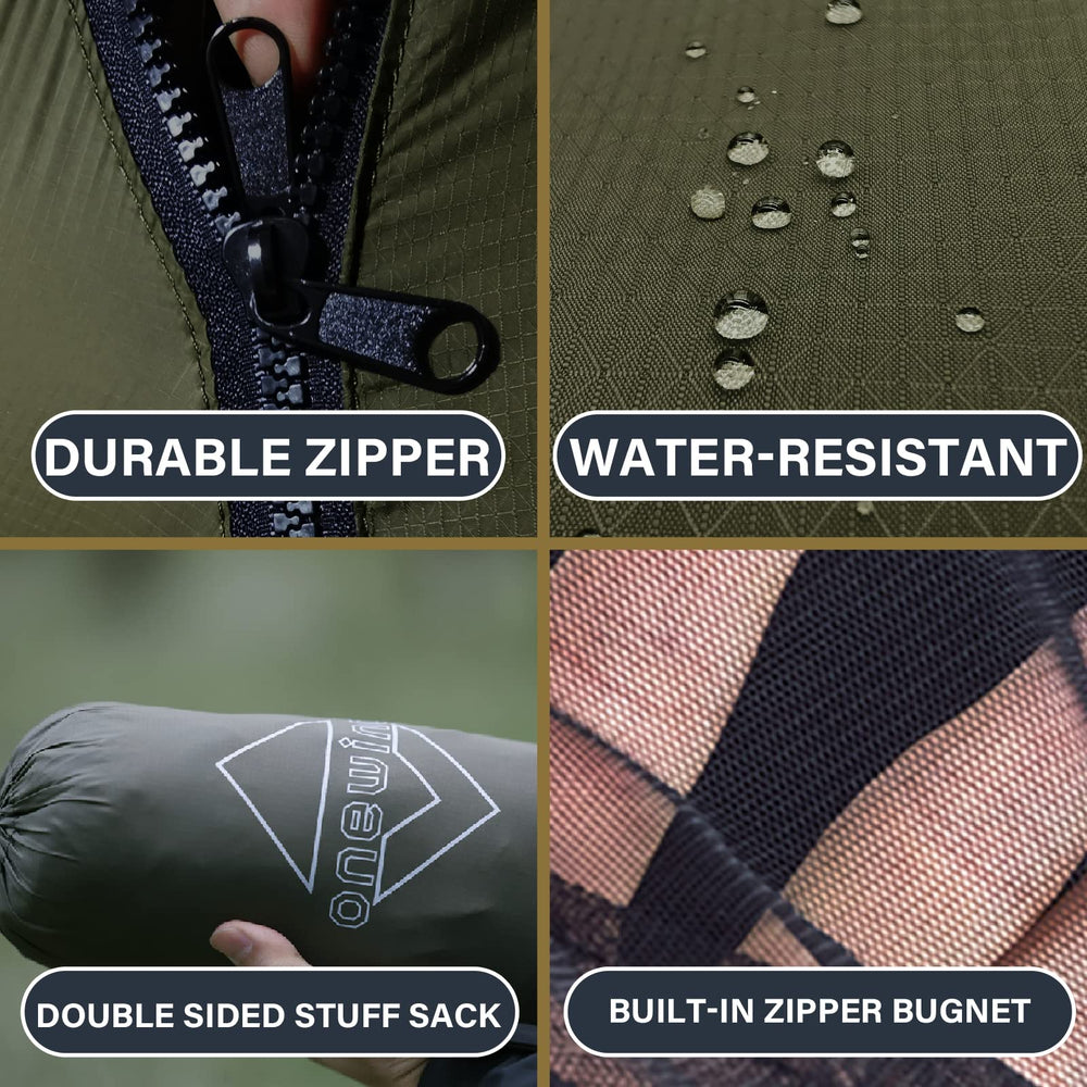 Onewind Airstream Hammock includes 12 ft tree straps for fast, secure anchor points