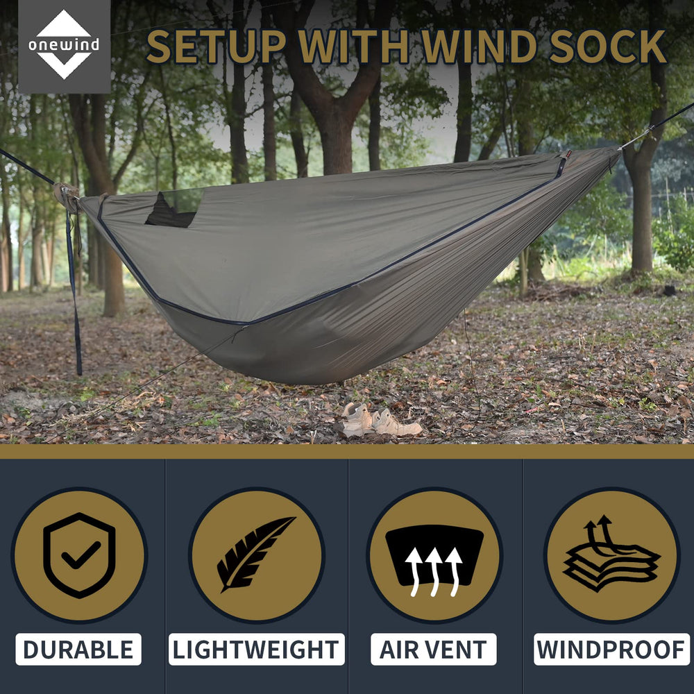 Onewind Airstream Hammock weighs 2.8 lb for easy backpacking and fast setup