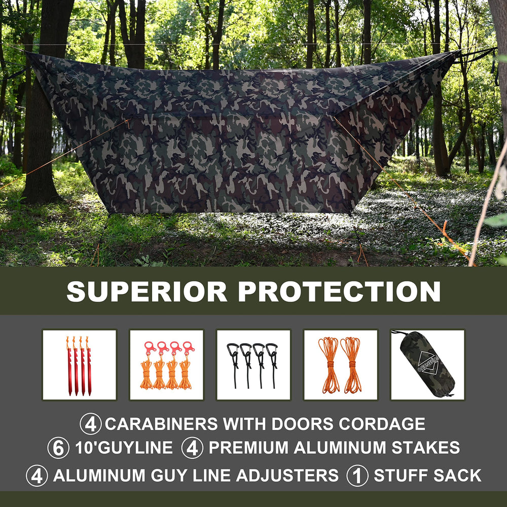 Onewind camo tarp compact stuff sack for easy storage
