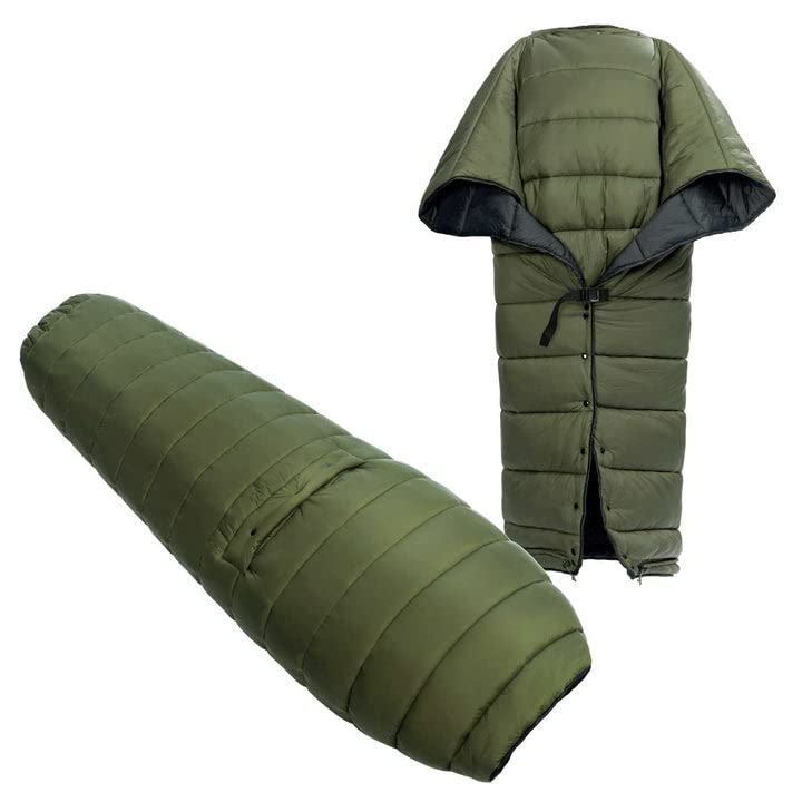 OneWind camping sleeping bag footbox shows adjustable warmth for hammock or ground camping.