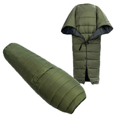 OneWind camping sleeping bag footbox shows adjustable warmth for hammock or ground camping.