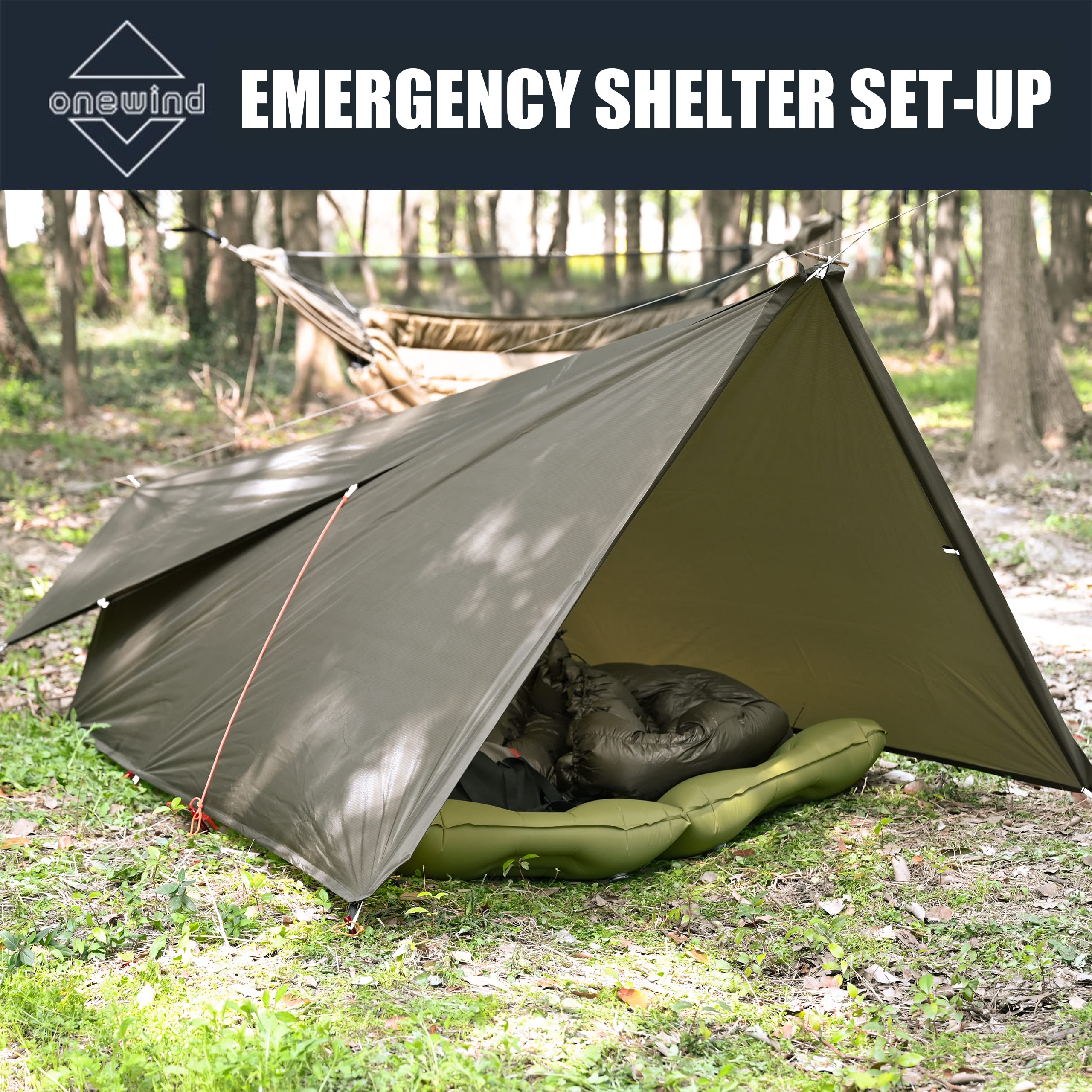 Onewind compact windbreak neatly folded in its stuff sack