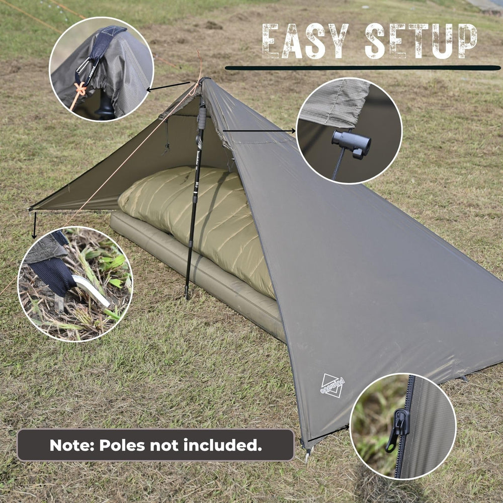 OneWind compact shelter demonstrates ultra-light carry for backpacking