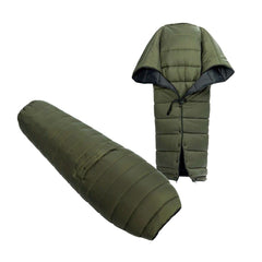 OneWind footbox-closed sleeping bag demonstrates compact warmth for cold nights.