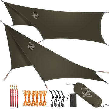 OneWind rainfly coverage in OD green protects from rain and wind