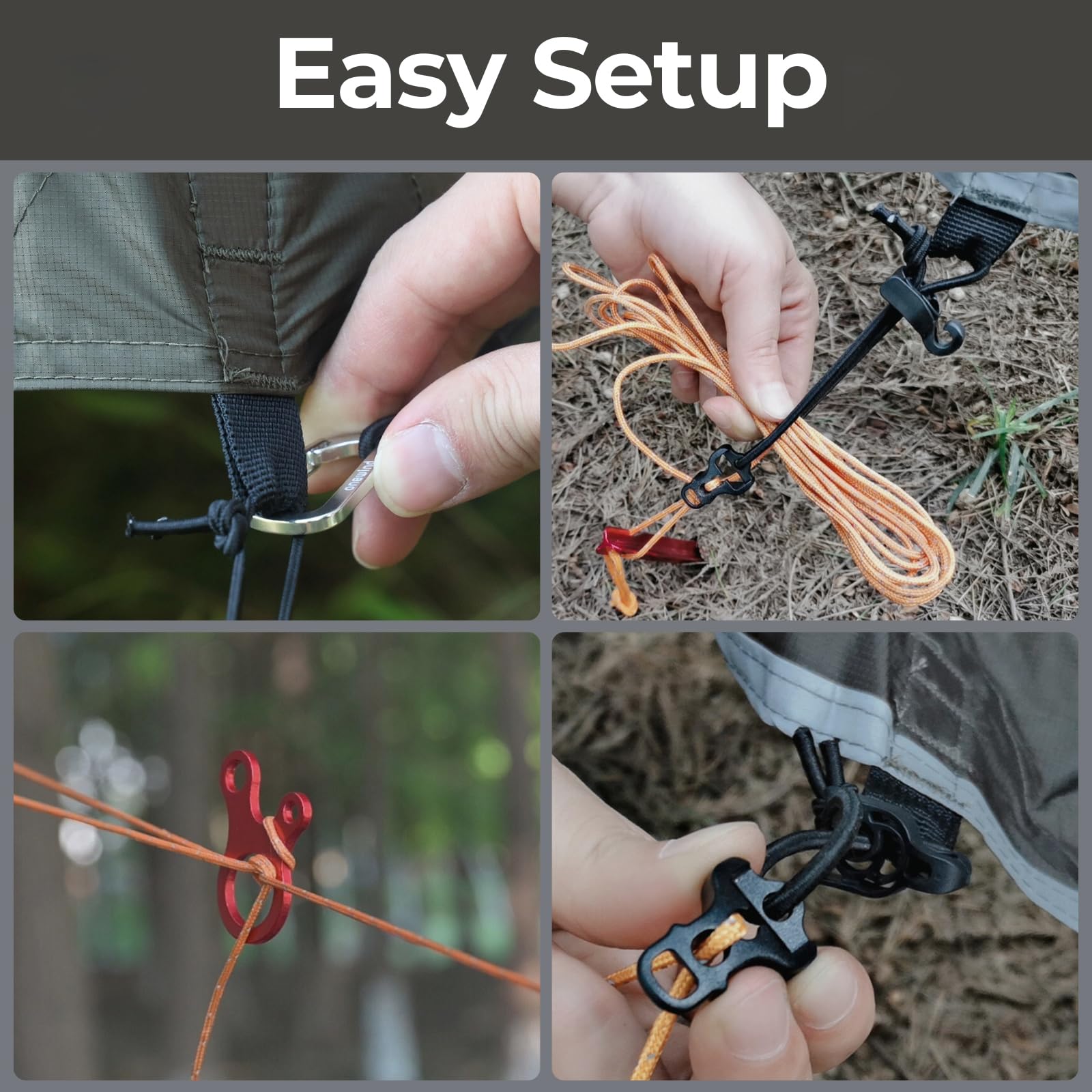 OneWind hammock tarp 12x10 12 tie-outs ensure stable anchoring on varied ground
