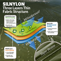 OneWind hammock tarp 12x10 silnylon material offers durable rain and UV shielding