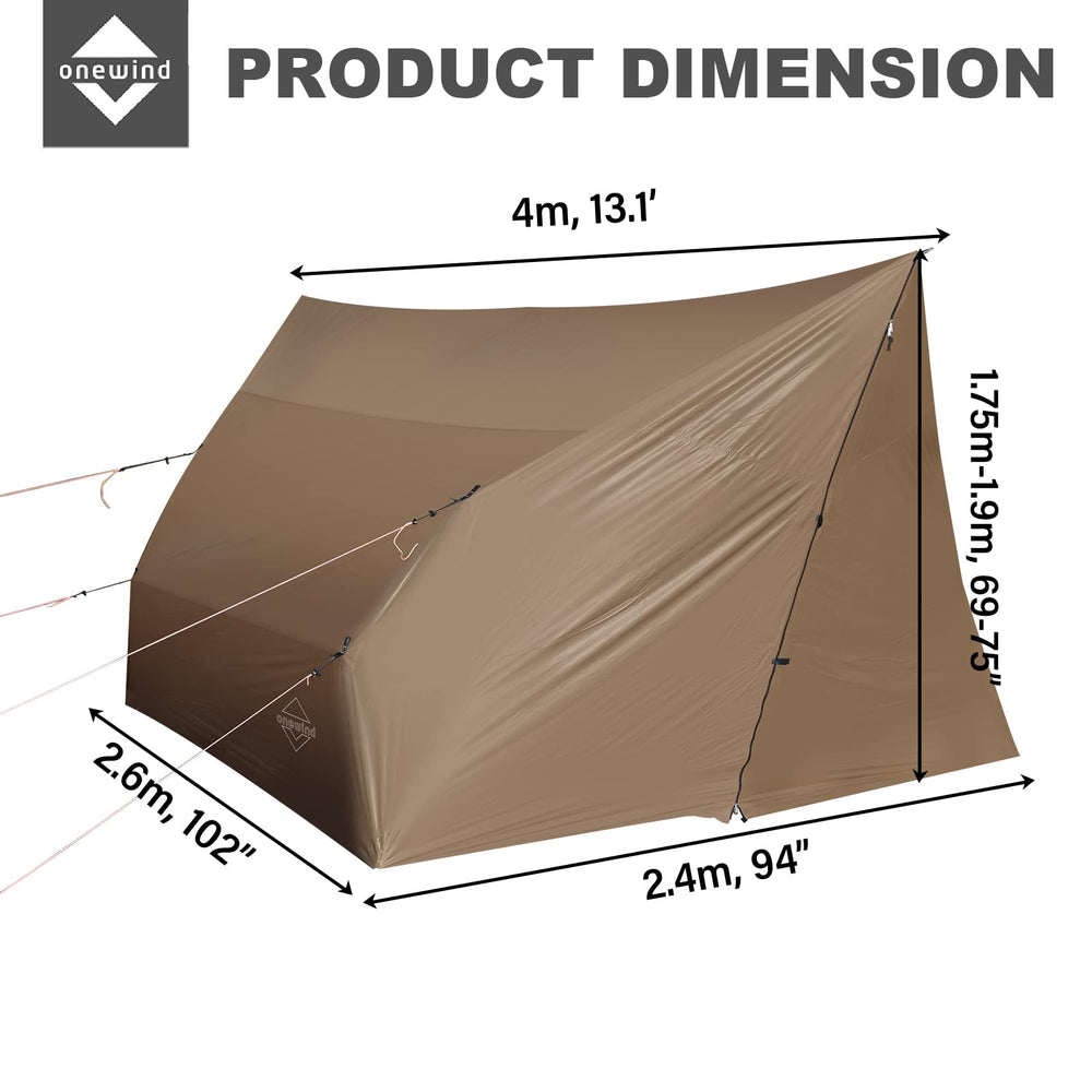 onewind hammock tarp doors open for ventilated shelter in mild weather