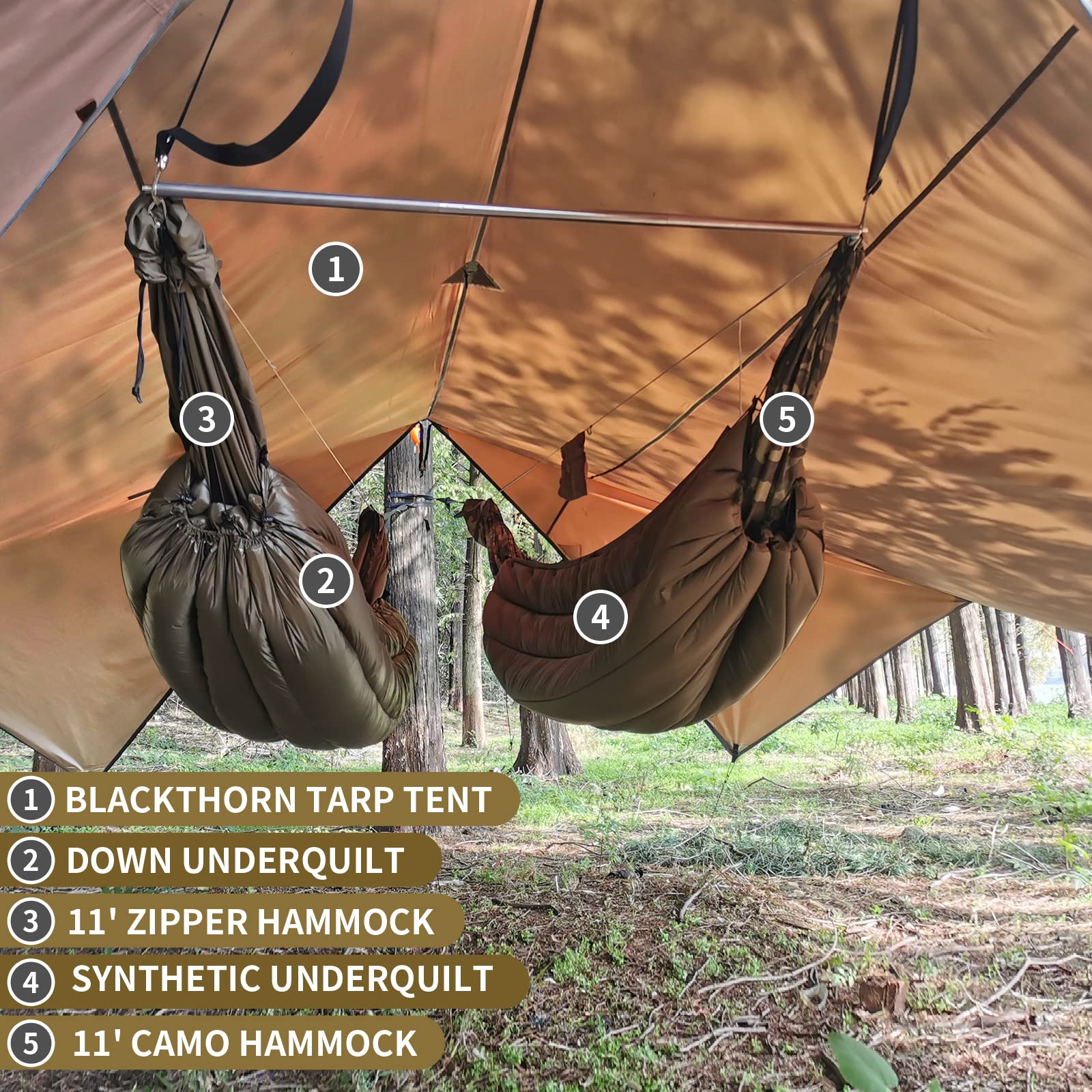 onewind hammock tarp ground coverage 102in x 94in for spacious interior