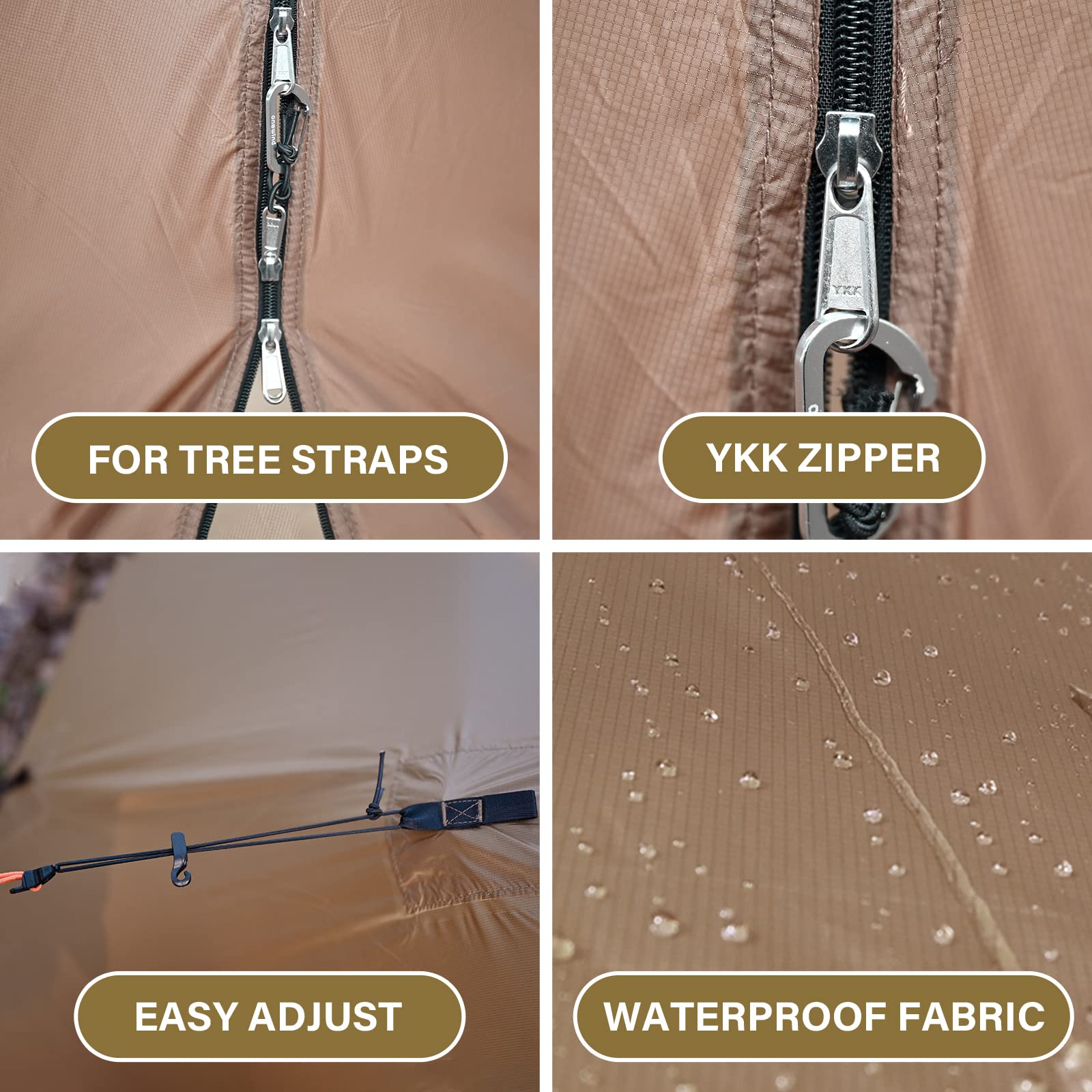 onewind hammock tarp ultralight-4-2lbs emphasizes easy carry for backpacking trips