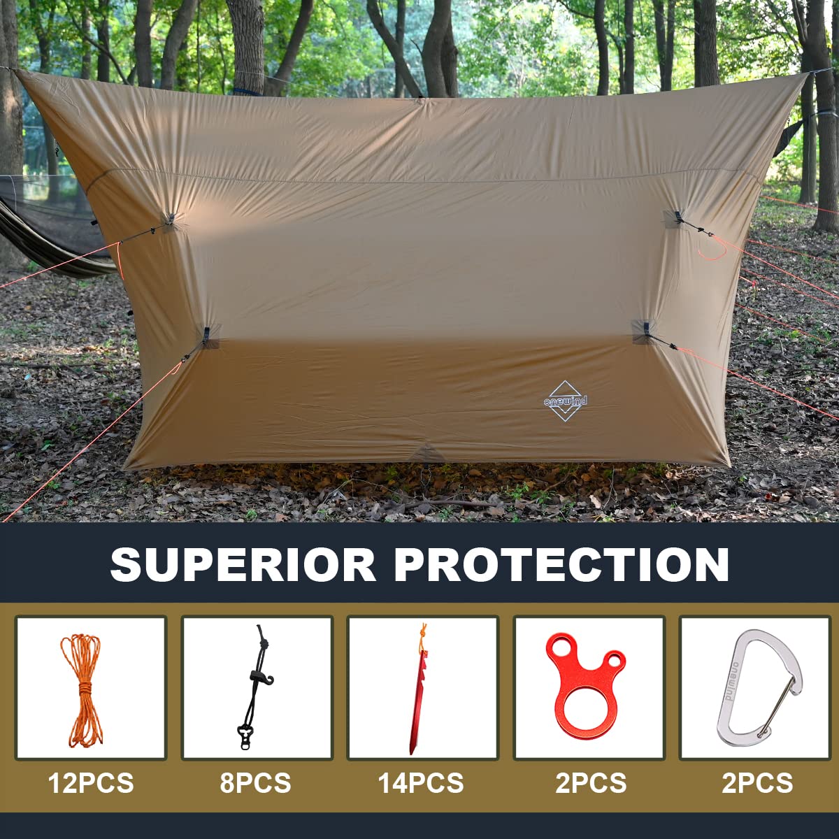 onewind hammock tarp waterproof-3000mm demonstrates reliable rain protection