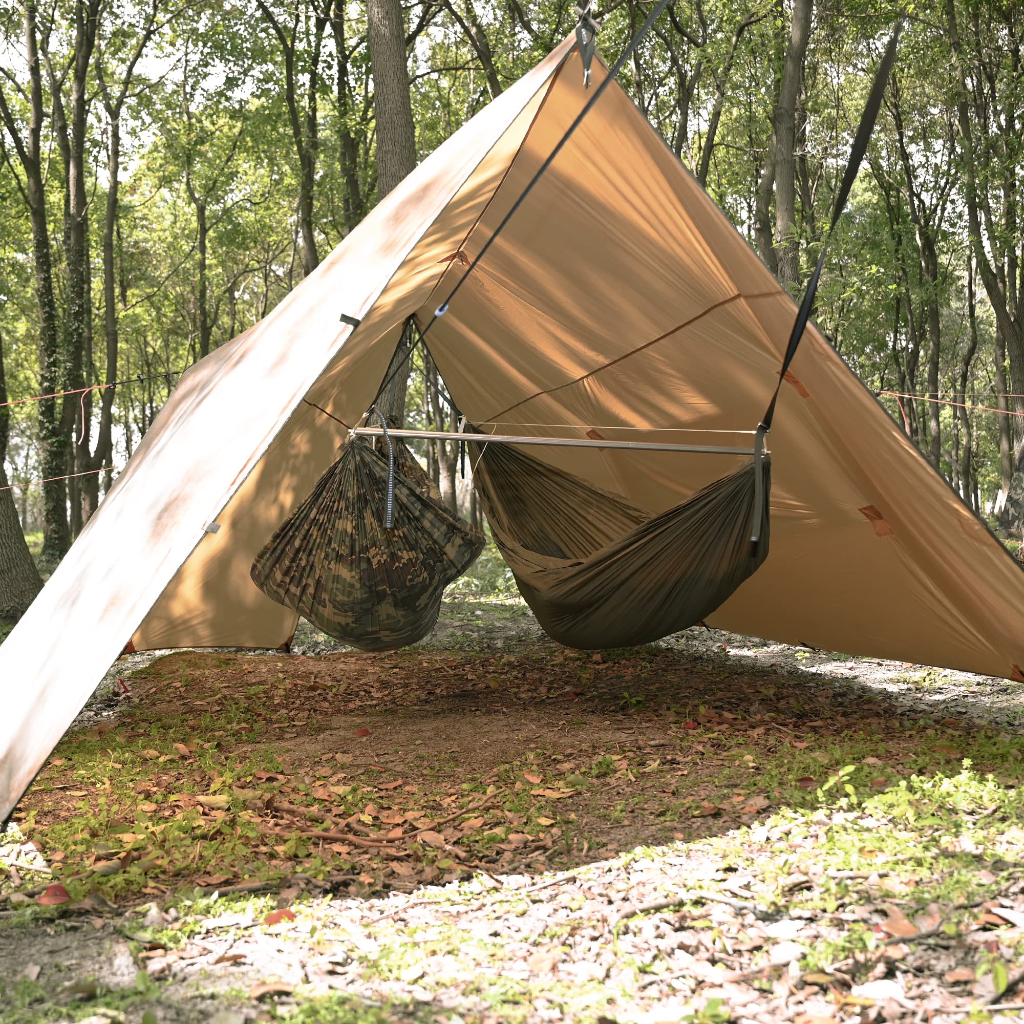 onewind hammock tarp with zipper-door closed offering full weather protection
