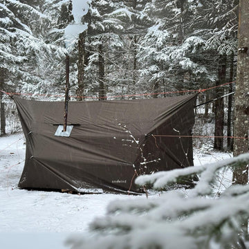 Onewind Penumbra stove jack in-tent enables controlled in-tent cooking and warmth