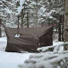 Onewind Penumbra stove jack in-tent enables controlled in-tent cooking and warmth
