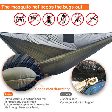 Onewind single-panel hammock 11ft offers diagonal lay comfort.
