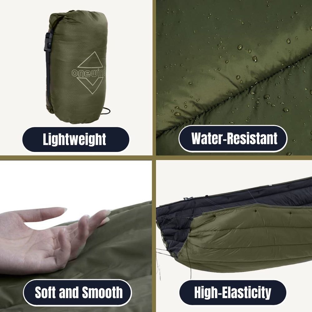 Onewind sorona insulation detail emphasizes eco-friendly loft and softness.
