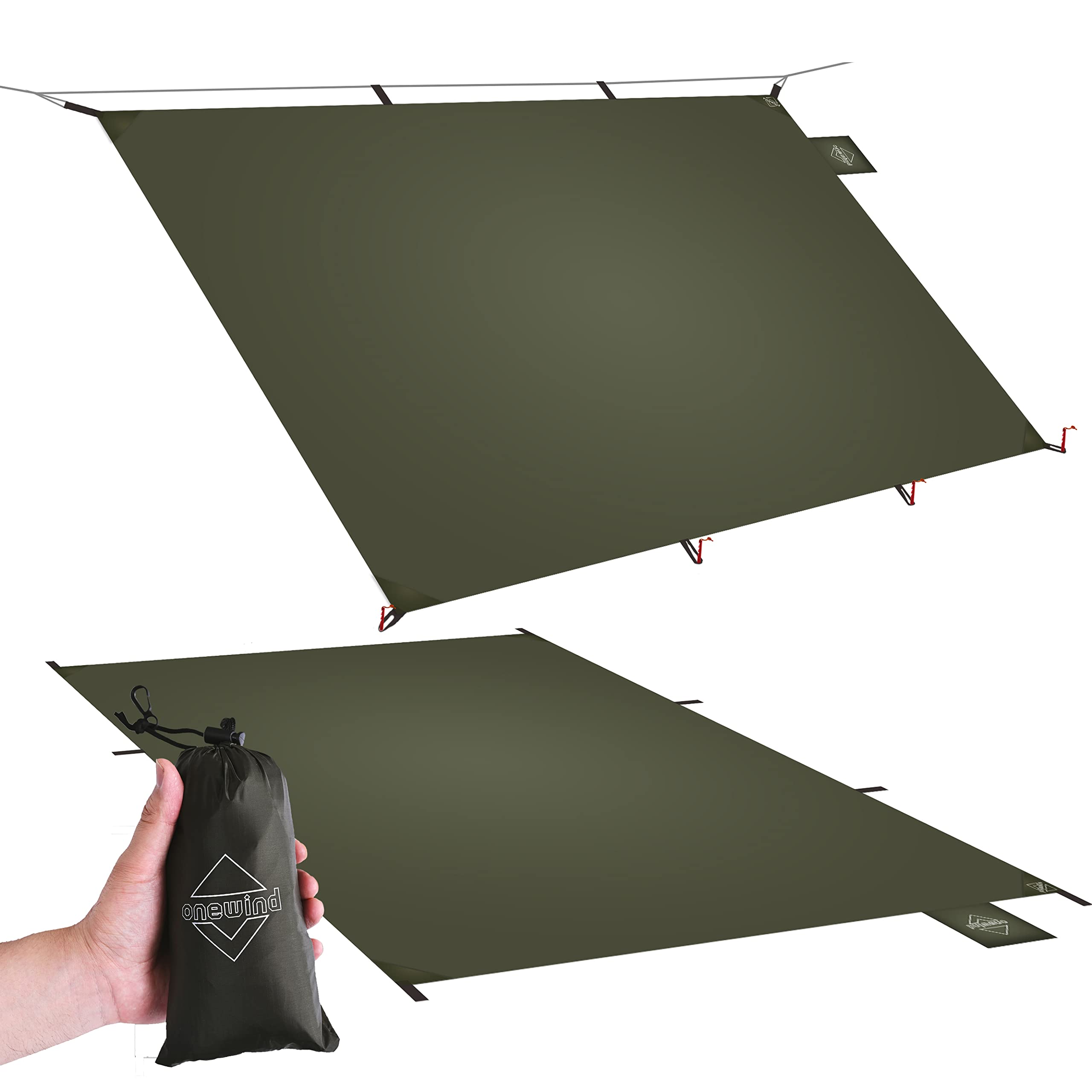 Onewind tent footprint with 4000mm coating protects your tent from moisture.