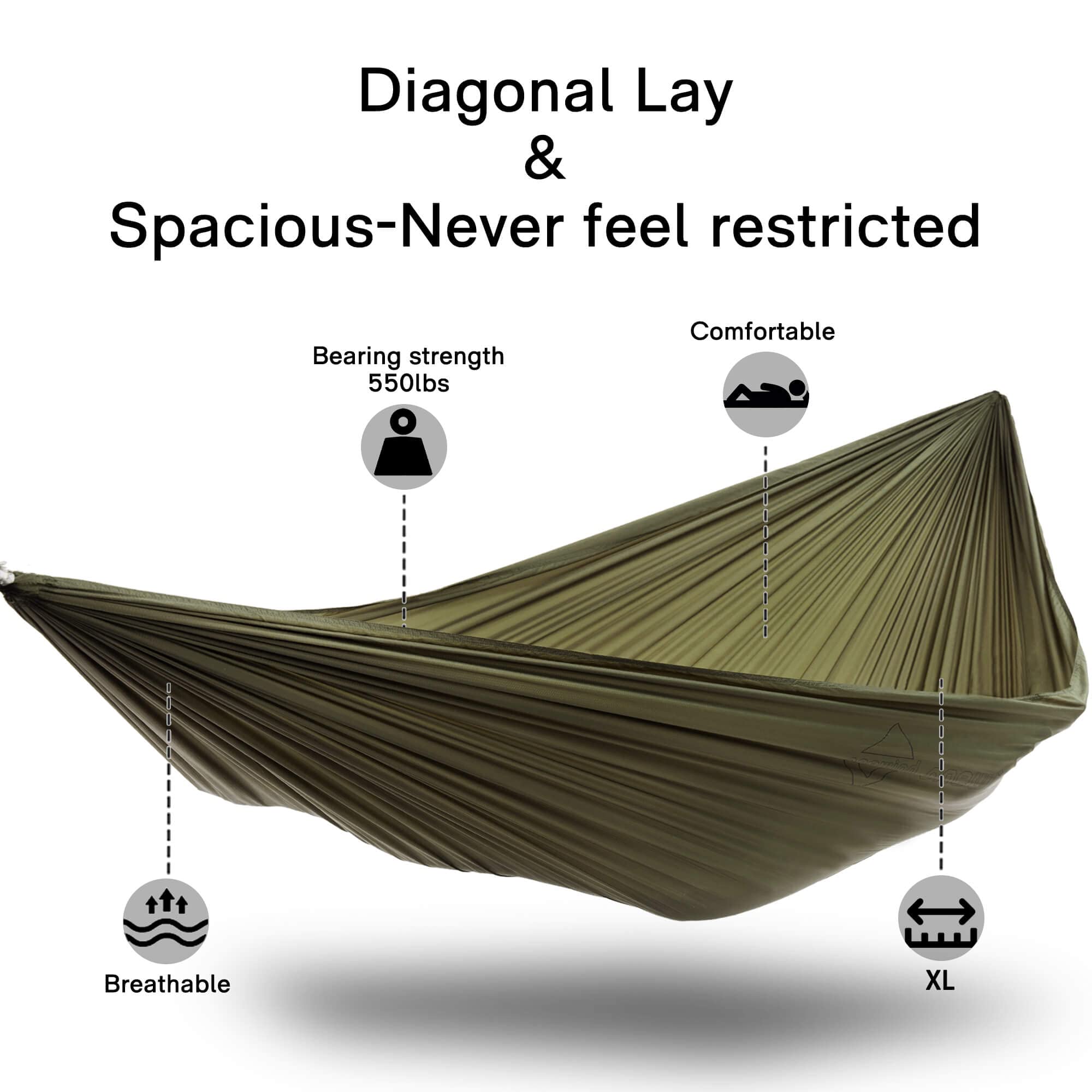 Onewind tree straps 12ft offer lightweight secure suspension.