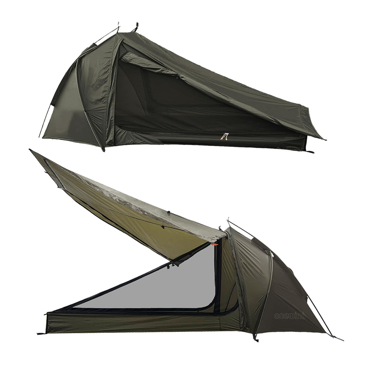 Onewind Ultralight 1P tent front view shows compact three-season portability