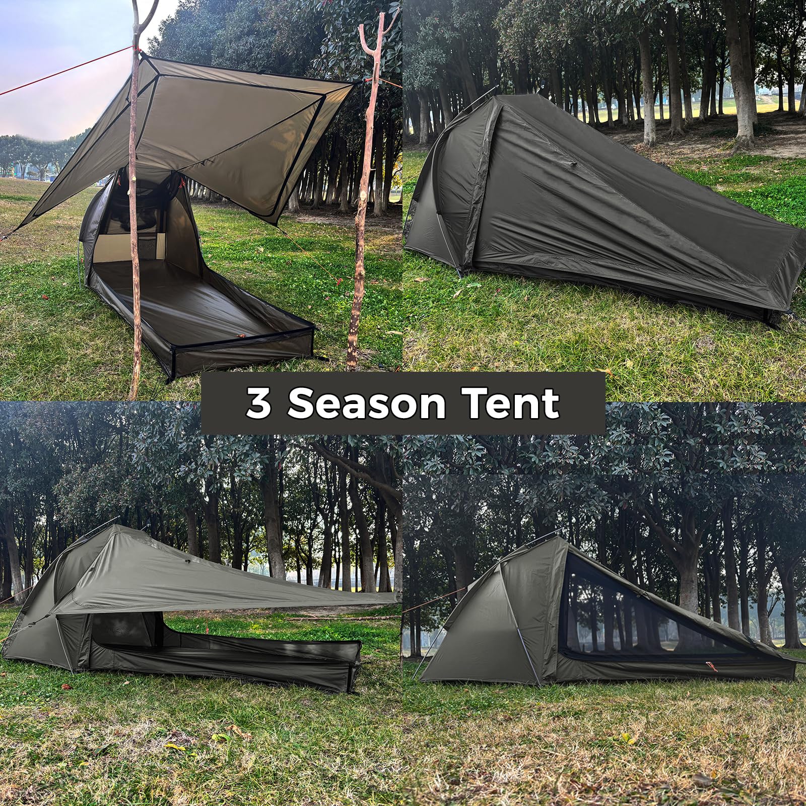 Onewind Ultralight 1P tent ventilation demonstrates 360° airflow with dual doors and vents