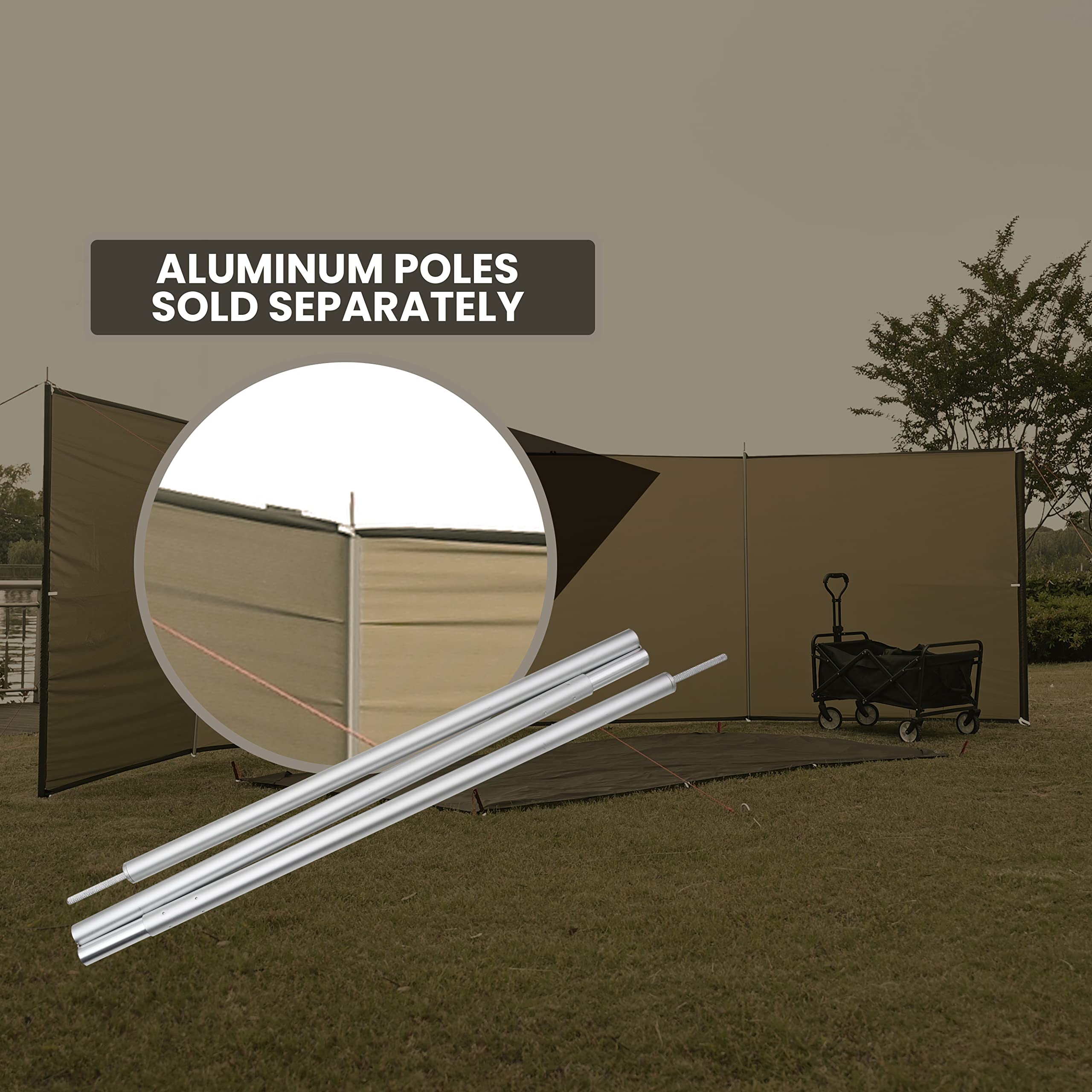 Onewind windbreak during a winter hike provides shelter and wind protection