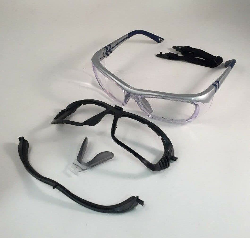 OnGuard OG-225SFDD silver navy frame enhances visibility in bright workshops