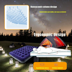 Onirii queen size air mattress honeycomb top design emphasizes comfort and durability