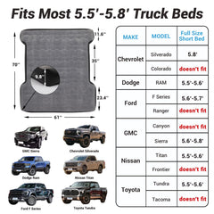 Onirii truck bed mattress with pump included for quick inflation.