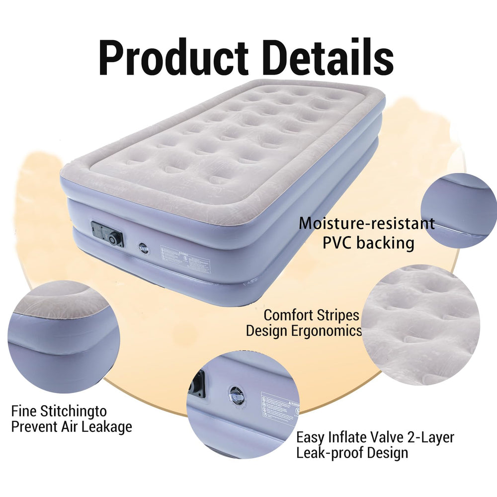 Onirii twin air mattress accessories packaging included