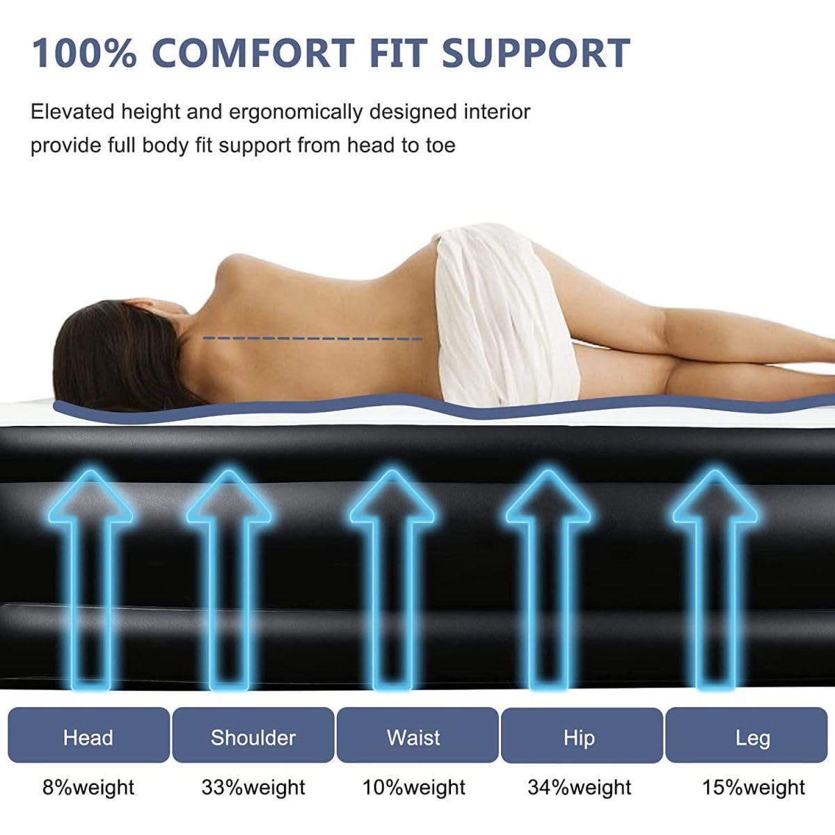 Onirii twin air mattress in a bedroom scene ready for guests