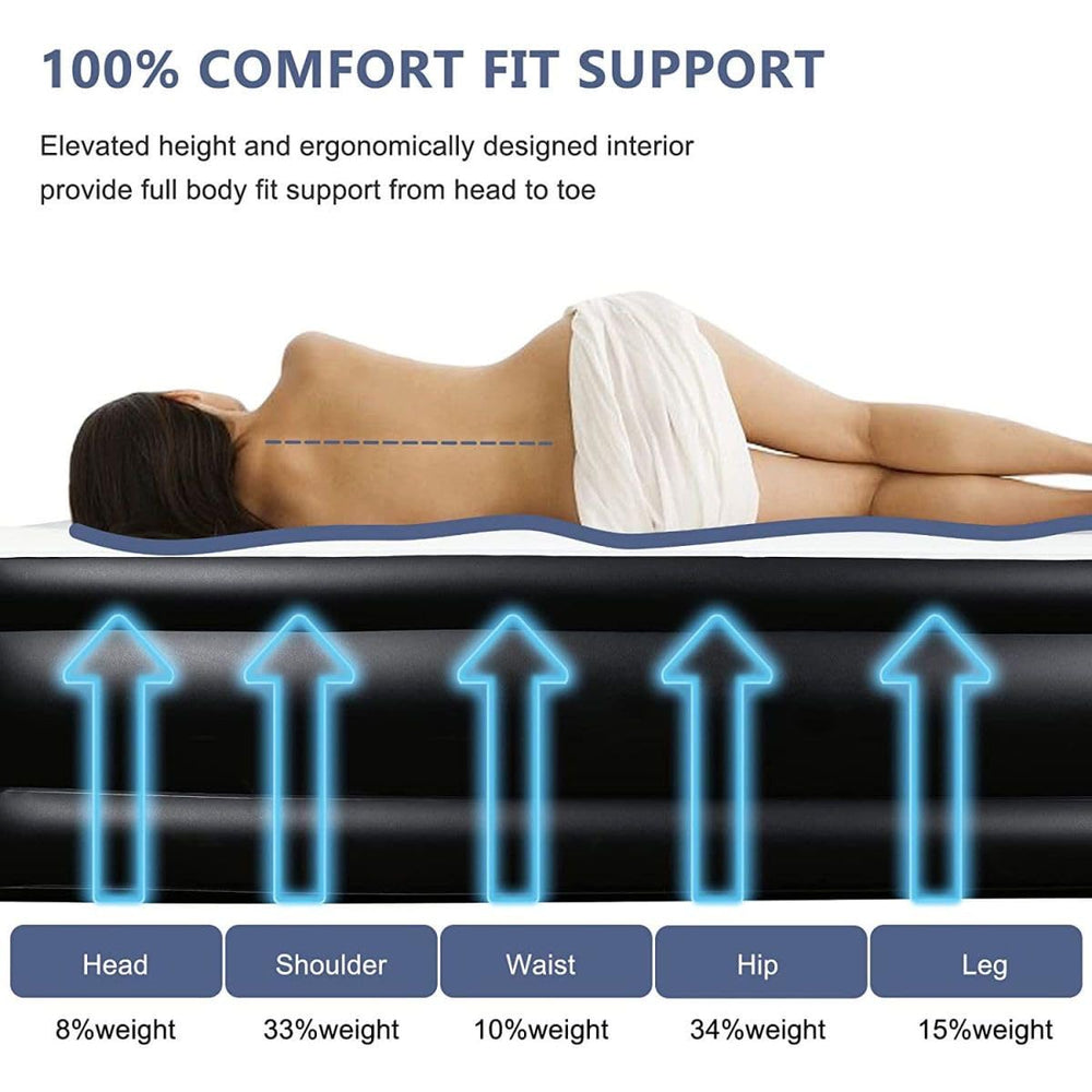Onirii twin air mattress in a bedroom scene ready for guests