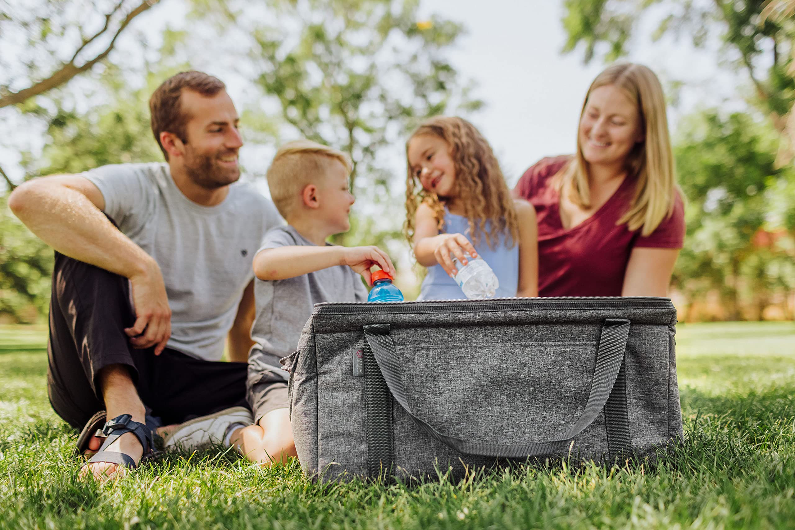 ONIVA 64 Can Collapsible Cooler open top view for easy beverage access