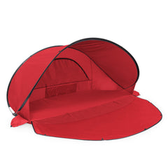 ONIVA Manta pop-up tent front view provides instant shade on the beach.
