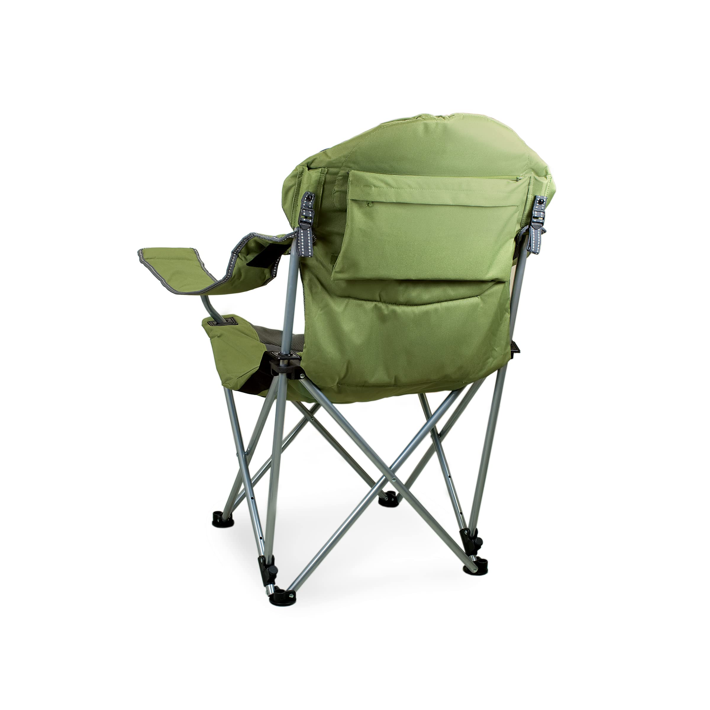 Oniva reclining camp chair back pocket provides secure on-site storage
