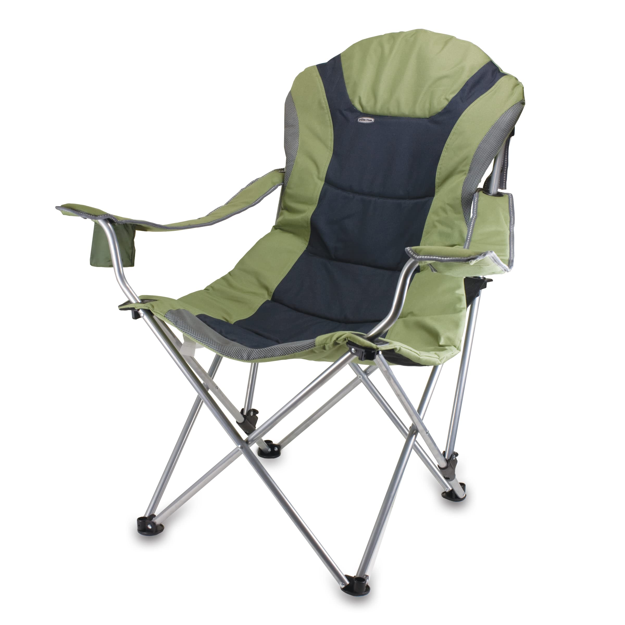 Oniva reclining camp chair front view with padded seat for comfort