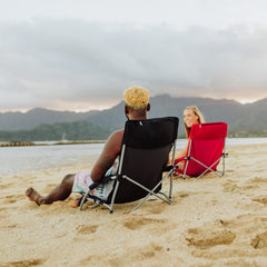 Oniva Tranquility beach chair folded for compact portability