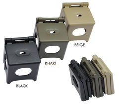 Onmaru mini folding stool durable-polypropylene stands up to daily outdoor use.