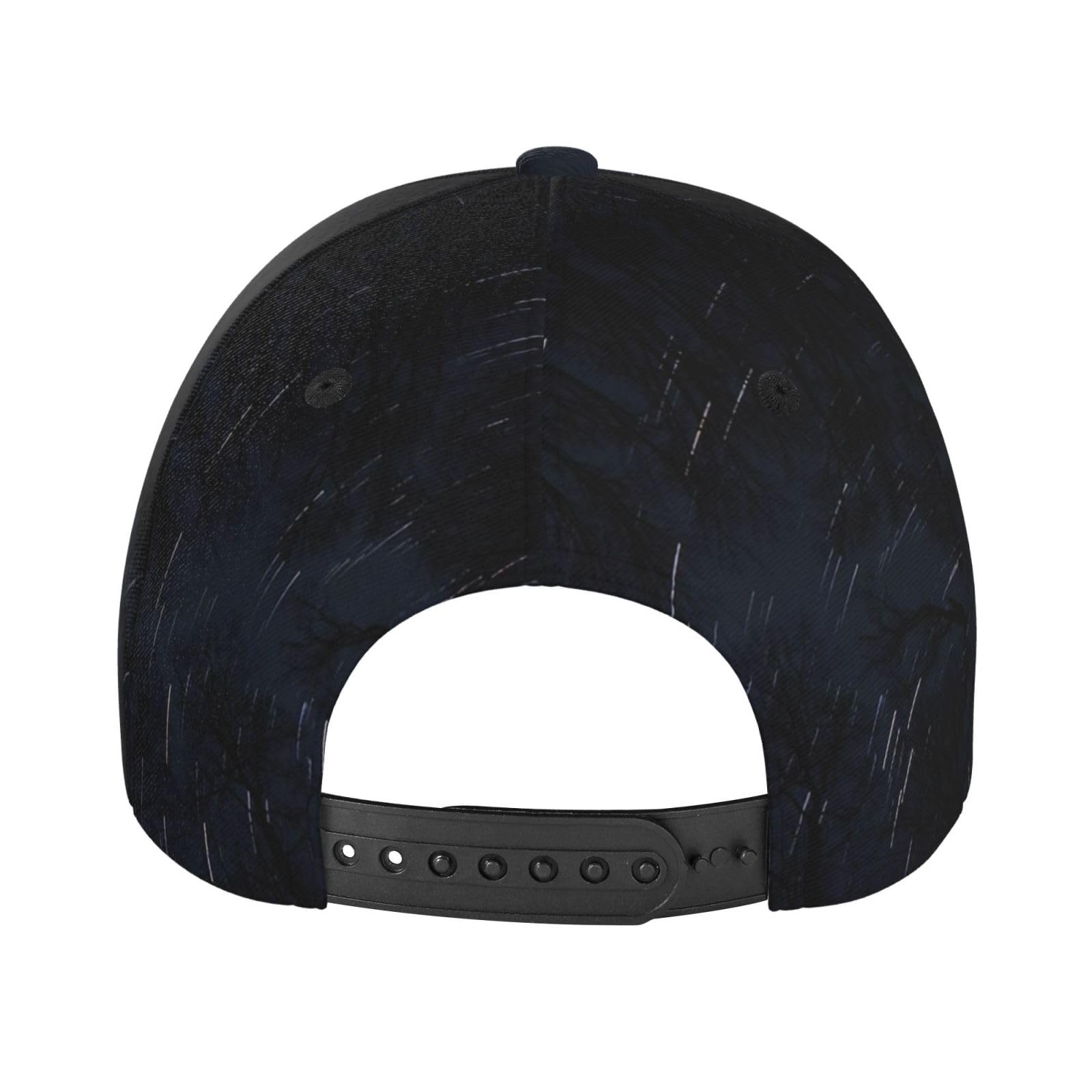 ONVOWO vintage crow raven moon cap – wearer outdoors, protective shade.
