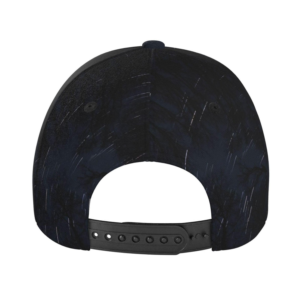 ONVOWO vintage crow raven moon cap – wearer outdoors, protective shade.