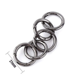 Onwon round carabiner with loaded gate close-up, secure locking for keys and accessories