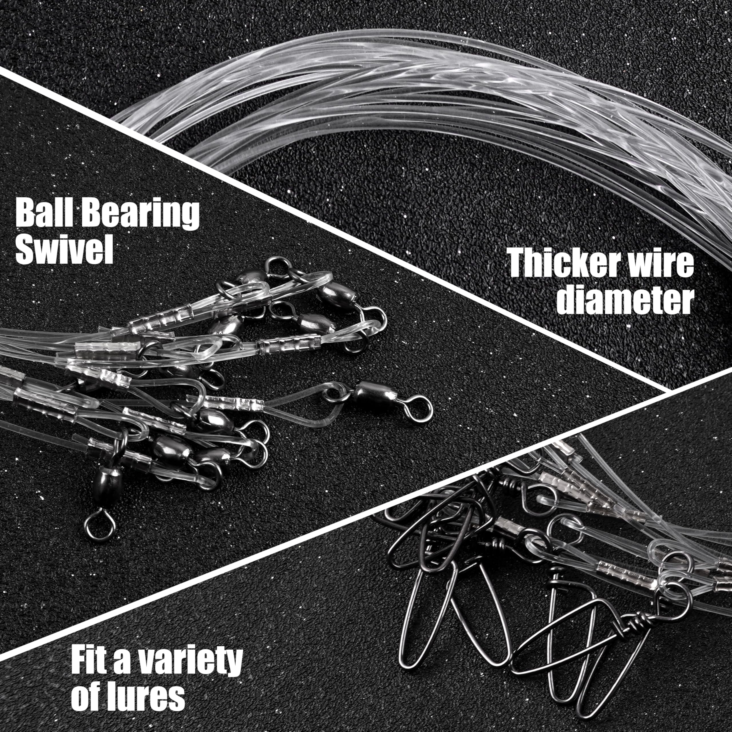 Clear tackle box storage for fluorocarbon leaders