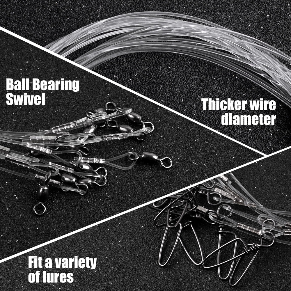 Clear tackle box storage for fluorocarbon leaders